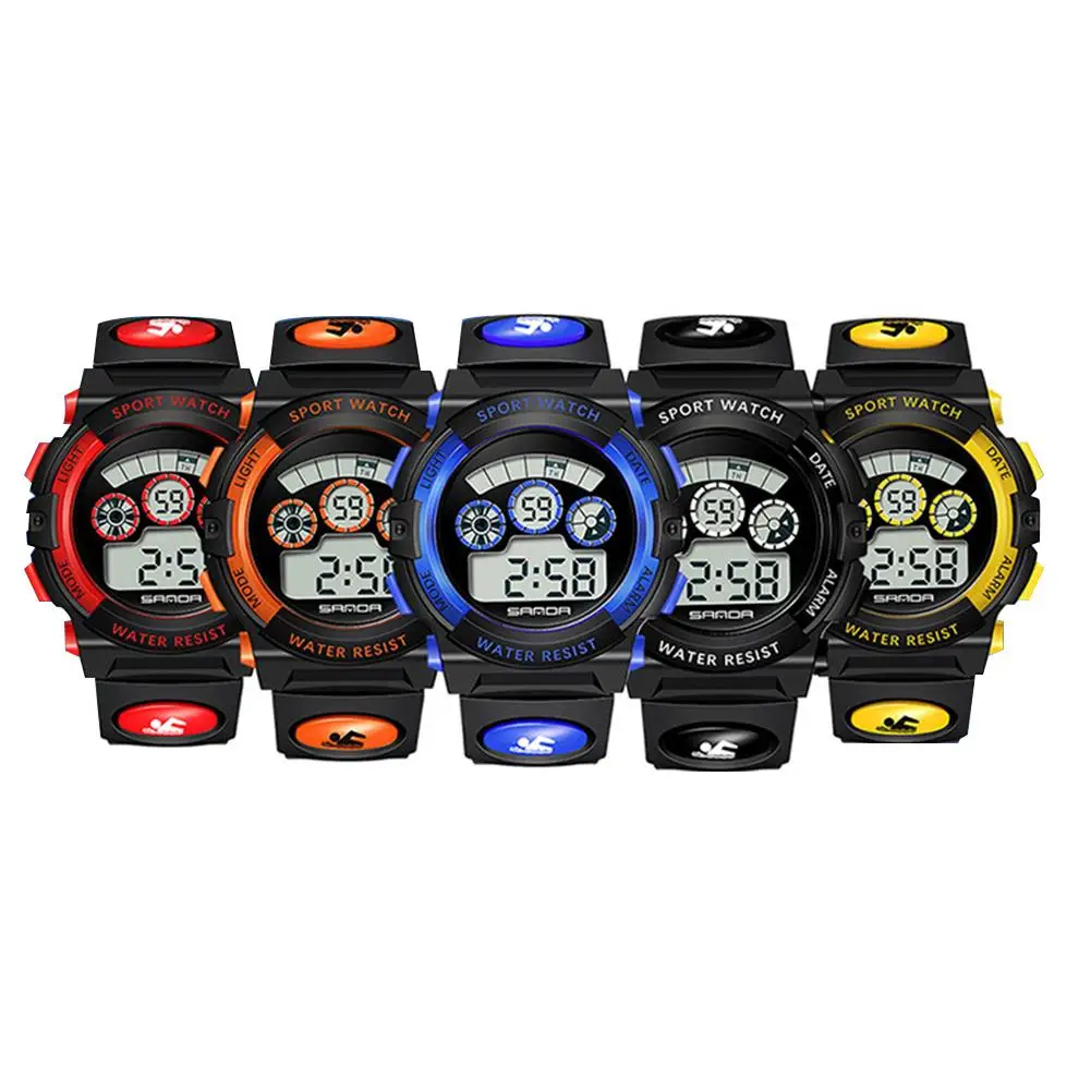 

Fashion Waterproof Boys Girls Students Luminous Digital Display Alarm Outdoor Sports Running Wrist Watch