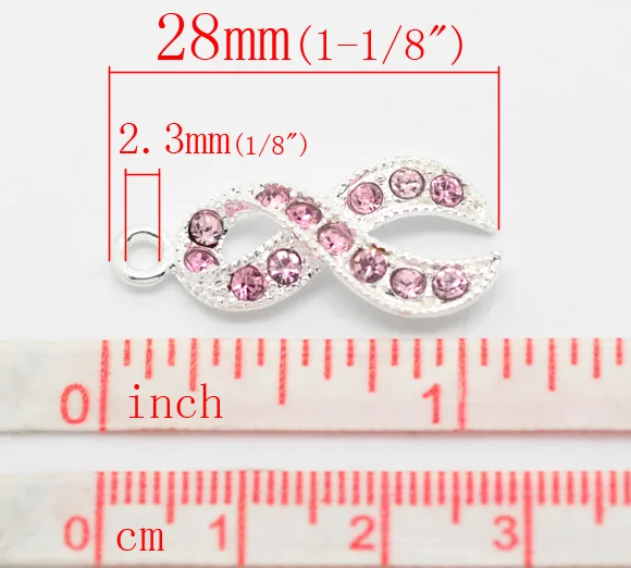 DoreenBeads подвески из цинкового металлического сплава ленты с серебряным покрытием
