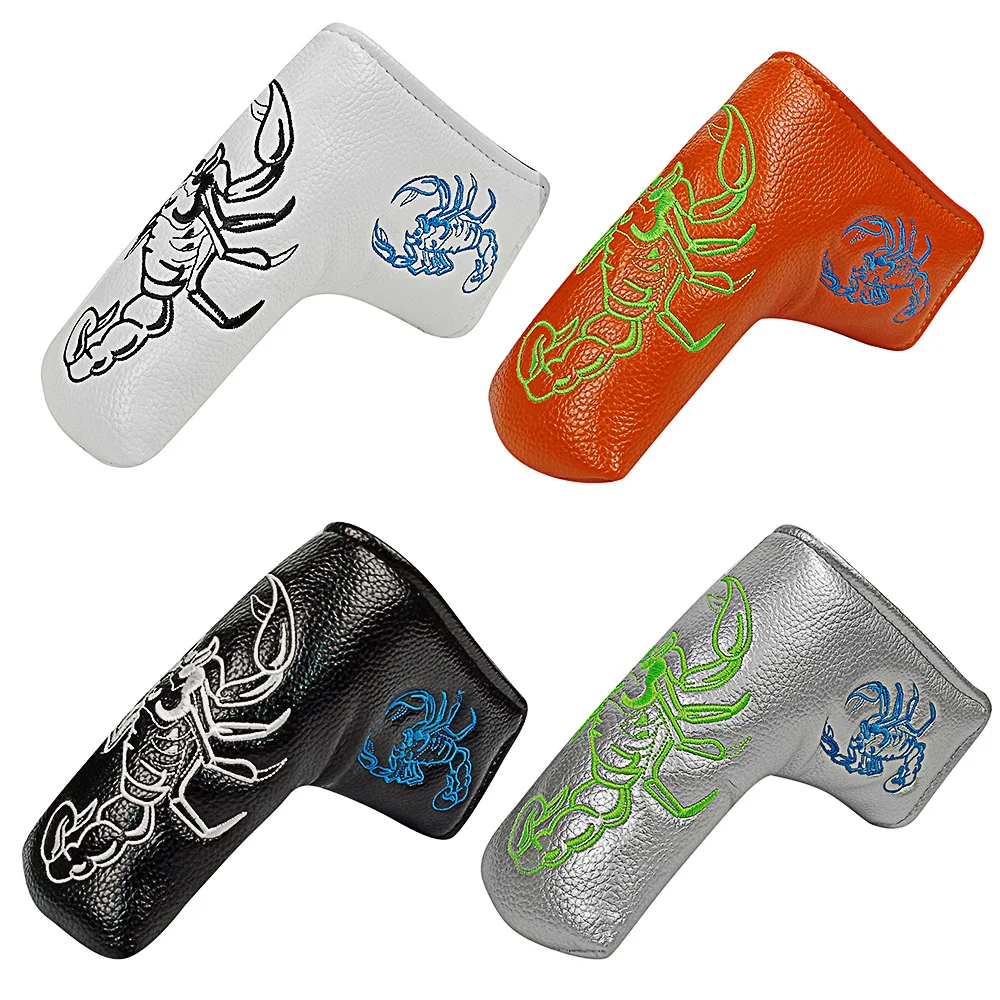 Scorpion Embroidery Golf Club Headcover for Blade Personality Pattern Golf Putter Protector 4Colors