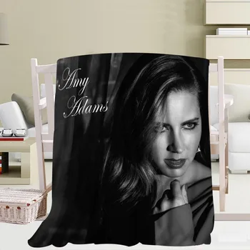 

Custom Amy Adams Blankets Travel Sofa Coral fleece fabric Blankets Soft Fluffy Warm 56x80inch 50X60inch 40X50inch