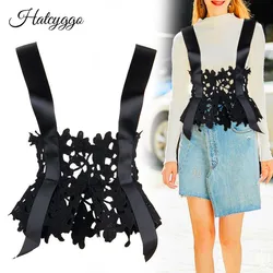 HATCYGGO Vintage Women Lace Wide Belt Stretchy Corset Waist Band Female Cincher Cummerbund For Dress Multi Wear Strap Waistband HATCYGGO Vintage Women Lace Wide Belt Stretchy Corset Waist Band Female Cincher Cummerbund For Dress Multi Wear Strap Waistband