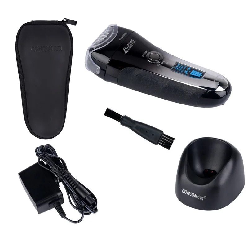 

Wet/Dry Men's Electric Shaver Razor Fast Charge Rechargeable Shaving Machine LCD Display Waterproof Beard Trimmer Hair Cleaner