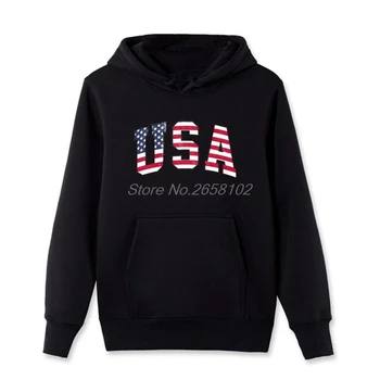 

USA Vintage Flag Hoodie Mens Cotton Spring Autumn Hoodies America Sweatshirt Street Style Harajuku Streetwear