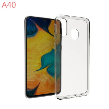 

100pcs/lot High quality transparent smooth Soft TPU Cover Case For Samsung Galaxy A40