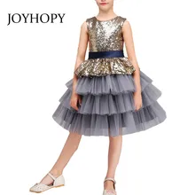 Платье с блестками для маленьких девочек; детская одежда без рукавов для девочек; одежда для детей; элегантные вечерние костюмы принцессы на День рождения; рождественское платье