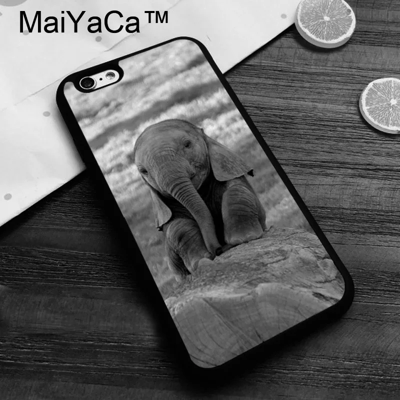 MaiYaCa Cute Baby Elephant Animal Case for iPhone 7 Phone