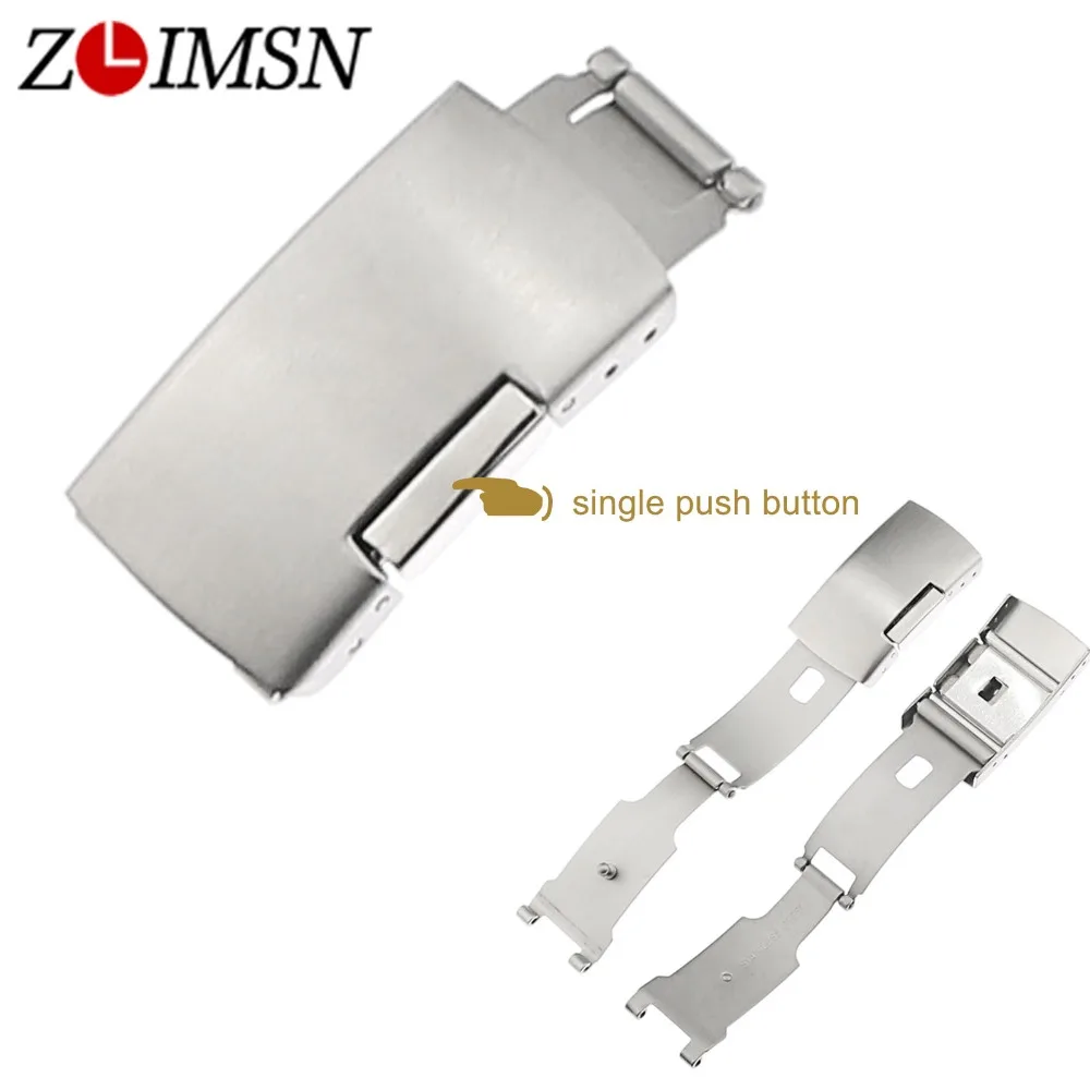 

ZLIMSN Deployment Clasp Stainless Steel Buckle 16mm 18mm 20mm 22mm 24mm for Steel Watchband Single Button Fold Buckles