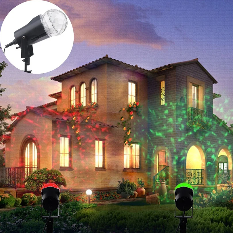 Us 25 88 21 Off Outdoor Rotating Laser Projector Lamp Flame Crystal Disco Ball Led Stage Light Landscape Spotlight For Home Party Wedding In