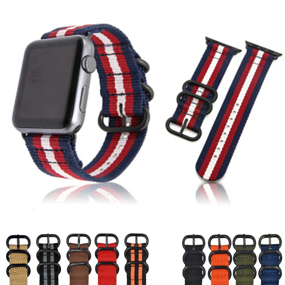 

Hot Sell Nylon Watchband for Apple Watch Band Series 3/2/1 Sport Leather Bracelet 42 mm 38 mm Strap For iwatch Band