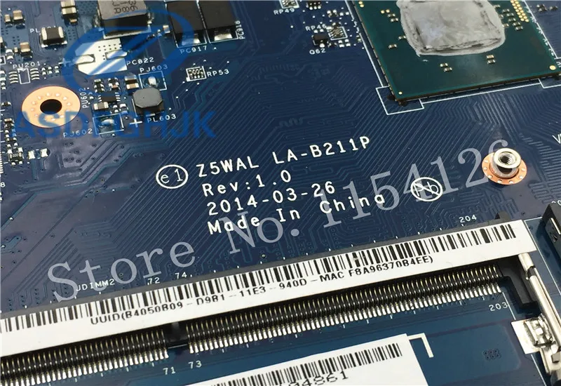 Материнская плата для ноутбука ACER E5 511 системная Z5WAL LA B211P NBMPL11001 DDR3 100% Полная