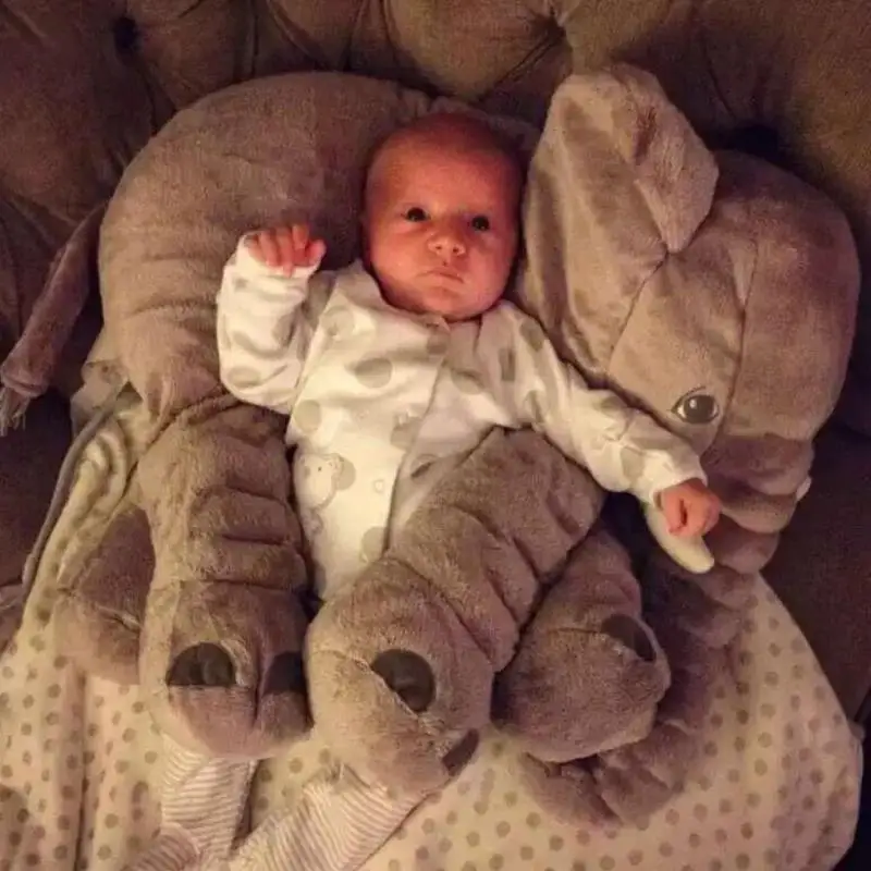 Online Besar Gajah Plush Mainan Boneka Gajah Bayi Boneka Hadiah Ulang Tahun Hadiah Liburan Tenang Boneka Mainan Bayi Gajah Bantal Mainan Mewah stuffe