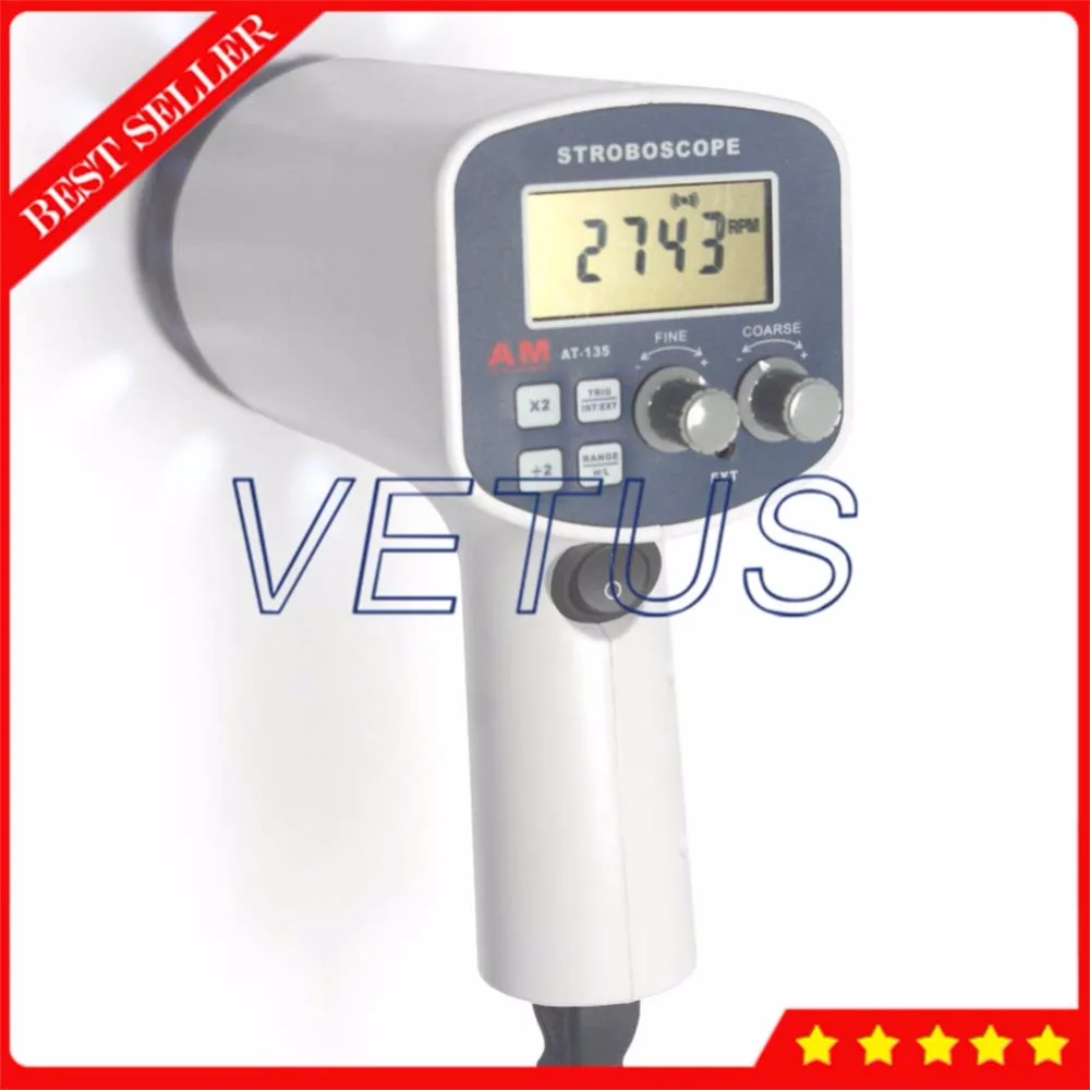 AT 135B Handheld Tachometer 50 40000FPM Digital Stroboscope with
