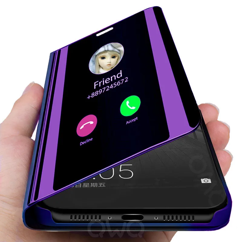 Умный зеркальный чехол для телефона Samsung Galaxy S10 S9 S8 A50 A51 A6 J4 A7 A8 A9 2018 Note 10 Plus 9