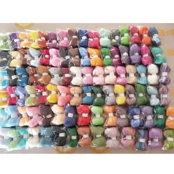 

WFPFBEC felt 70s wool for needle felting set doll merino wool roving sheep fiber wool diy crafa 93 colors 10g/color 5g/color