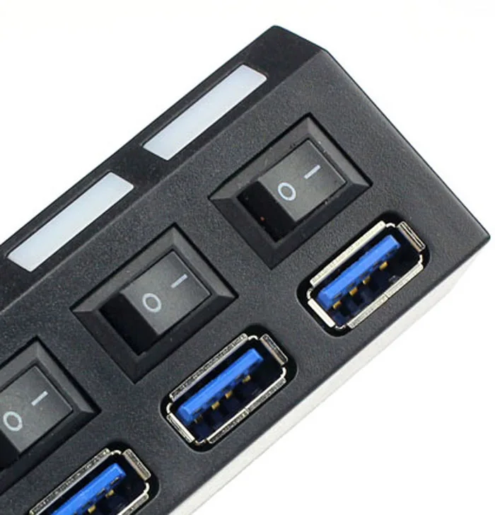 Скорость 4 адаптер портов USB 3,0 концентратор с переключателем включения/выключения адаптер питания для DeskLapComputer