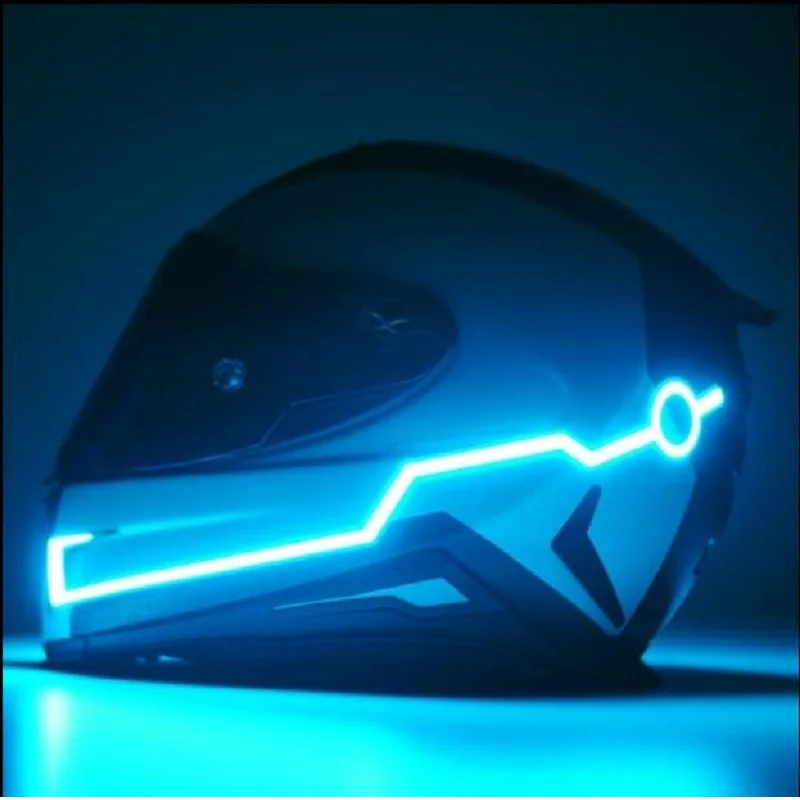 

Motorcycle Helmet Light Strip EL Cold Light Night Light Luminous Strip Modified Helmet Glowing Bar illuminate StickerNightSigna