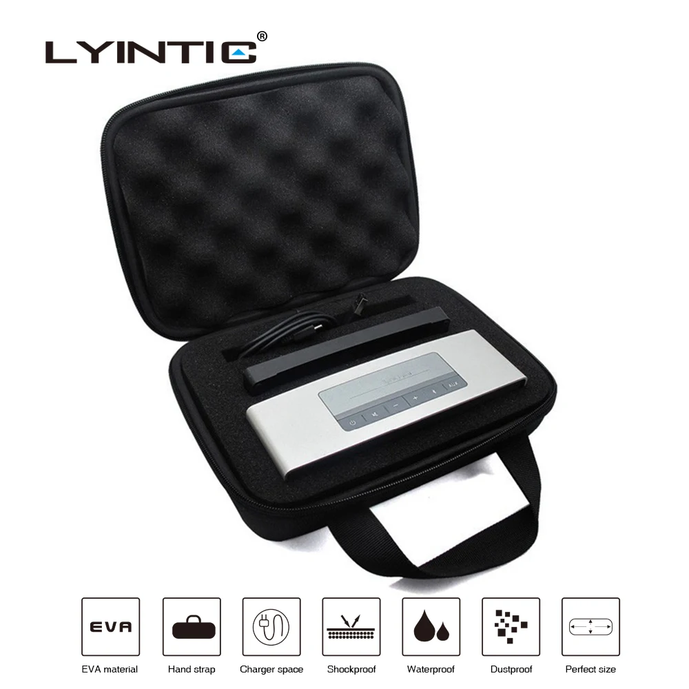 

Hard Travel Portable Speaker Case Cover for Bose Soundlink Mini1/Mini2 Protective Speaker Bag Pouch Extra Space For Plug & Cable