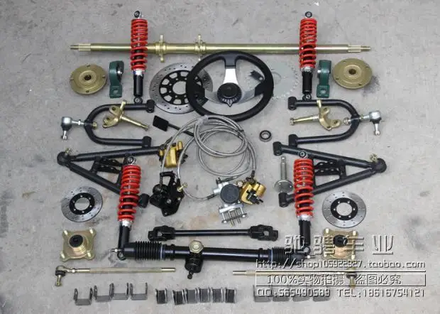 Karting accesorios antes y después de la rueda de adaptación ATV suspensión volante un lastre tres freno eje trasero kit|accessories welding|atv gearatv racing accessories - AliExpress