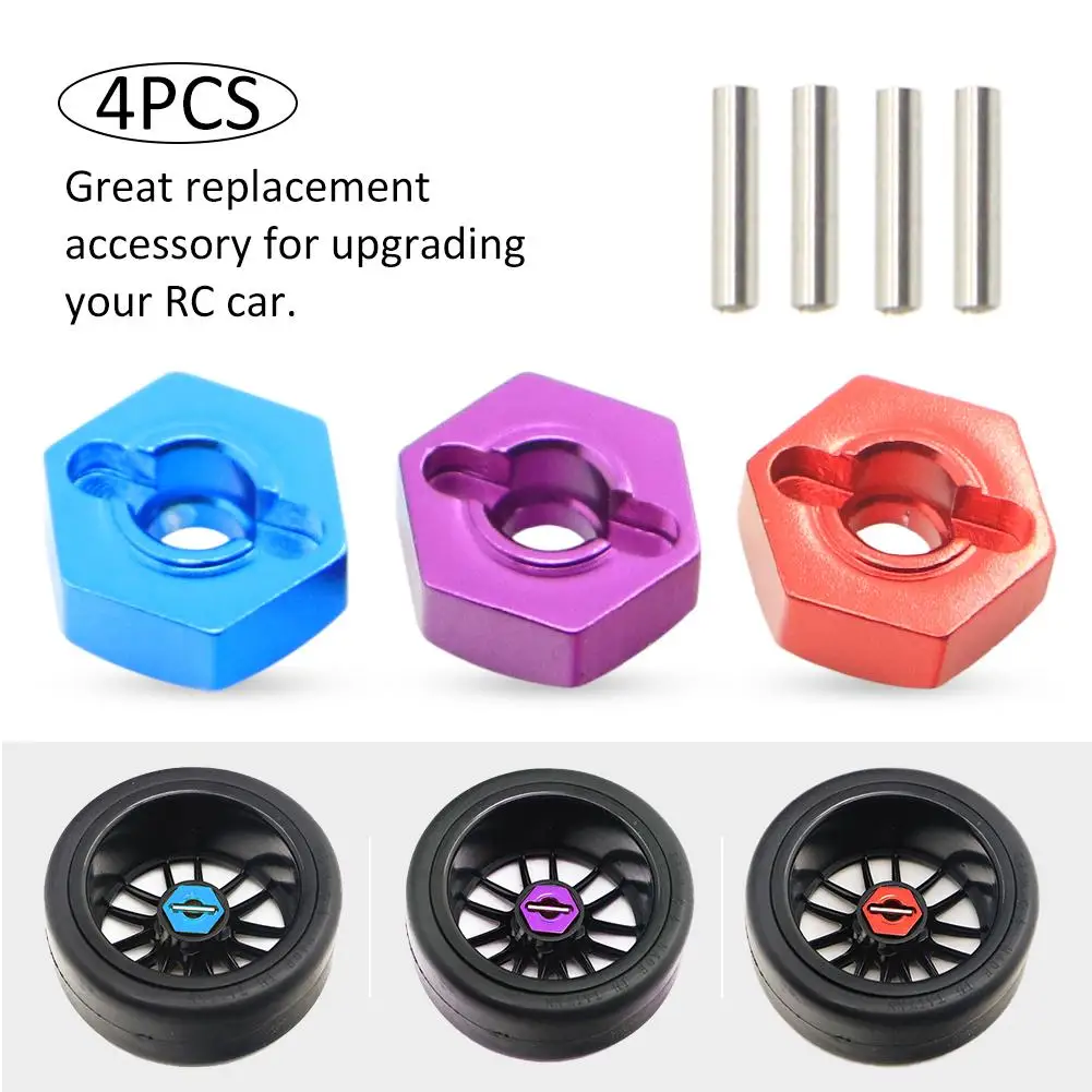 

4PCS 12mm Wheel Hex Drive Hub Adapter Combiner Coupler with Pins Screws for HSP HPI Redcat Tamiya Traxxas RC4WD D90 1/10 RC Car