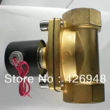 " дюйма 12 В постоянного тока латунь Электрический электромагнитный Клапан Газ Вода Воздух, нормально замкнутый(nc) 2w-500-50