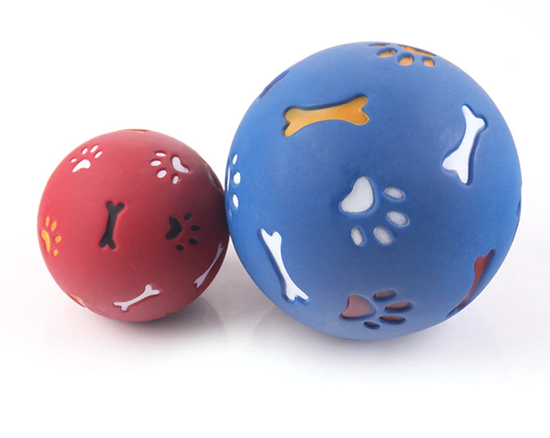 Резиновая игрушка для собаки шарики для жевания диспенсер утечки еда играть мяч интерактивный питомец Стоматологическая разработка зубов игрушка синий красный
