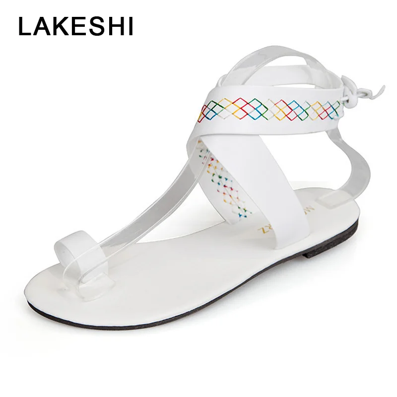 Women Sandals 2019 Summer Flat Sandals Casual Women Slippers Fashion Flip Flops Roman Female Shoes Women Black Plus Size 35-43