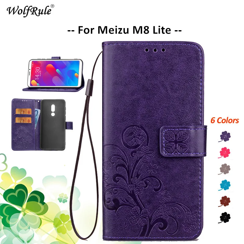 

For Cover Meizu M8 Lite Case Flip PU Wallet Pouch Bumper Phone Bag Case For Meizu M8 Lite Cover M816 Meizu V8 Lite 5.7''