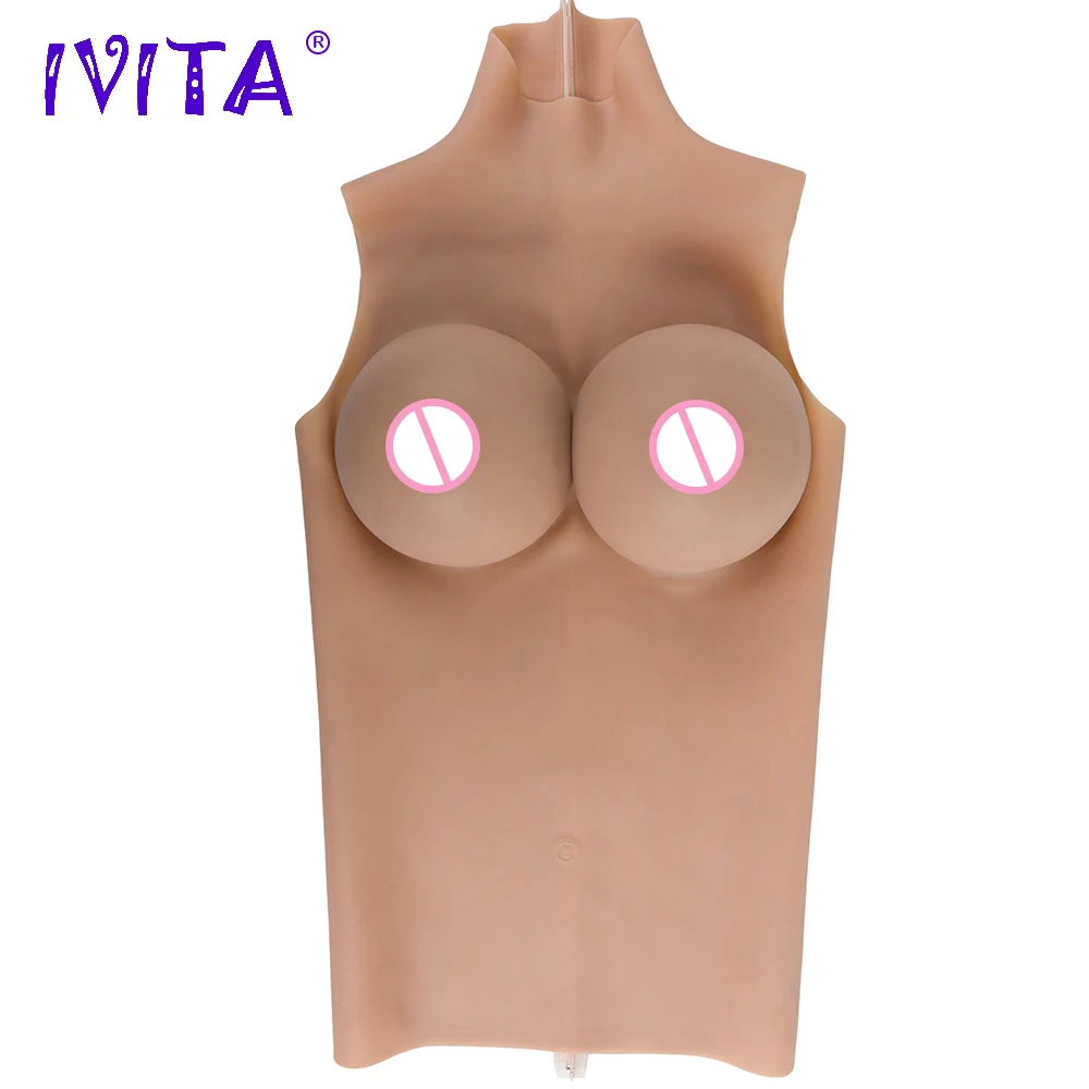 IVITA 5200g Реалистичная силиконовая форма для груди полубоди трансвеститов