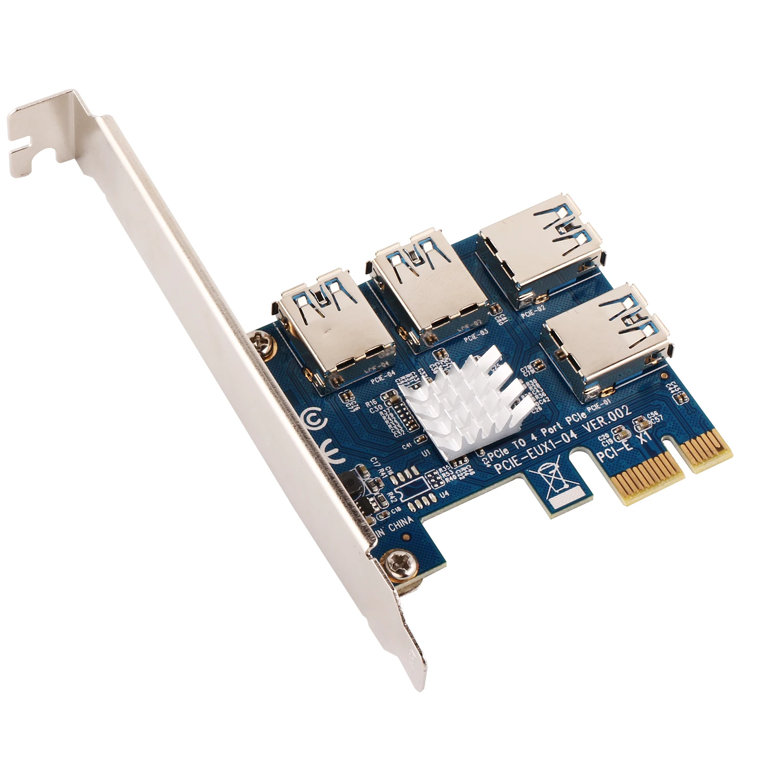 

Ubit 4 in 1 PCI-E adapter card USB3.0, 4 in 1 PCI-E Rabbet- Ethereum Mining ETH