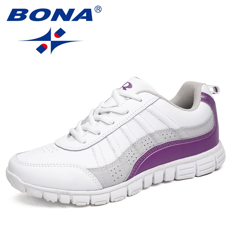 preço BONA Novo Estilo Hot Mulheres Running Shoes Lace Up Calçados Esportivos Sapatos de Caminhada Ao Ar Livre Sapatos de Corrida Sapatilhas Confortáveis Frete Grátis
