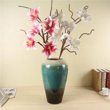 

new arrival big size pu real touch flower EVA lily baihe