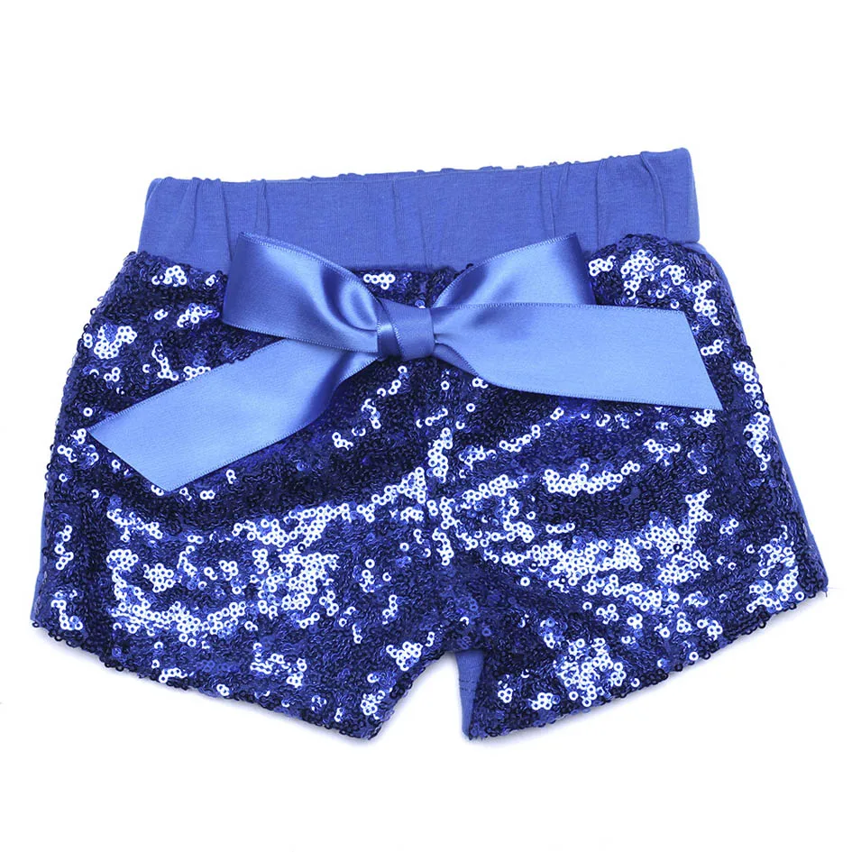2017 Fashion Glitter Girls Shorts Bow Tie Kids Glitter Shorts Sparkling