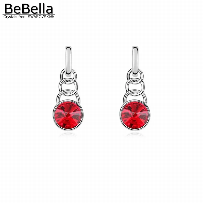 Серьги BeBella с кристаллами сделанные из кристаллов Swarovski ювелирные изделия для