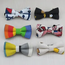 Детский брезентовый галстук-бабочка/всего семь узоров/милый и модный/Симпсон губы и т. д. дизайн