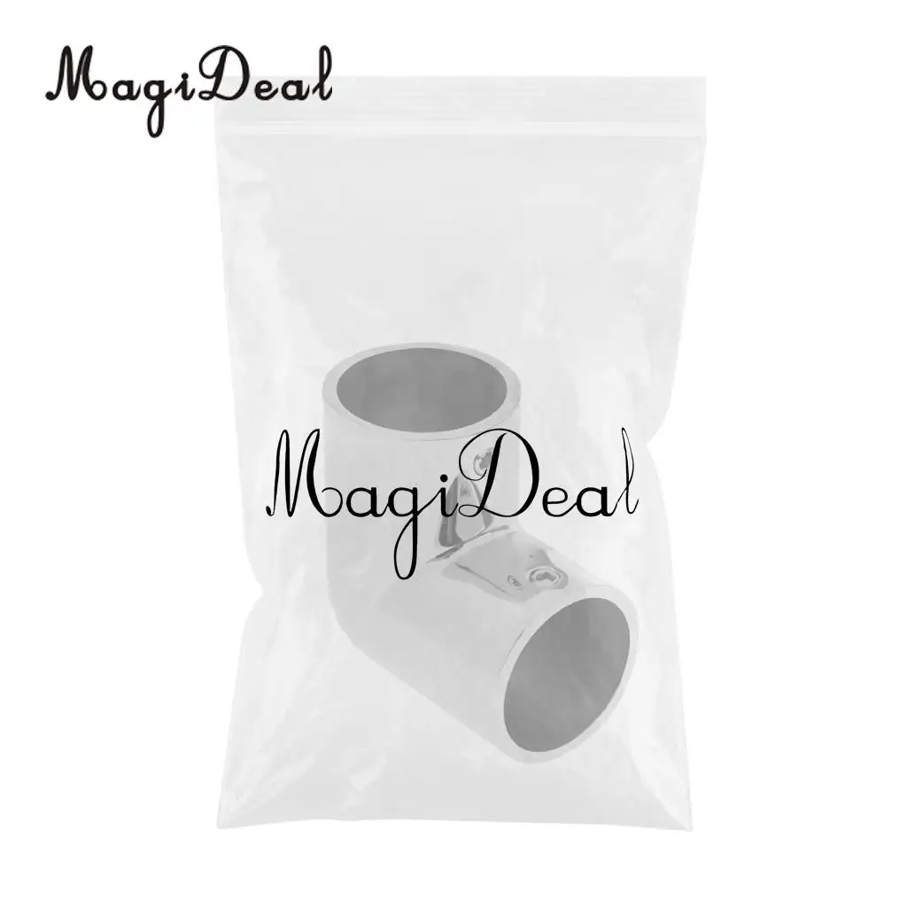 MagiDeal Durable Stainless Steel Marine Boat Yacht Hand Rail Fitting 90 Degree Elbow 22mm/25mm/30mm Rowing Boat Replacement Kits