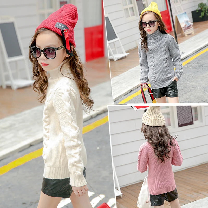 New 2019 Children's Sweater Girls Cardigan Kids Turtle