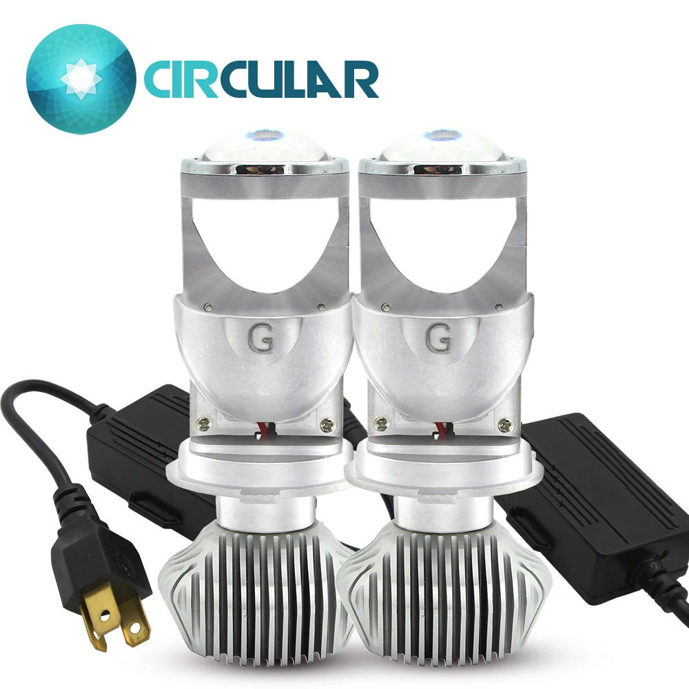 80W/Pair Lamp H4 LED Mini Projector Lens Automobles LED Bulb LED
