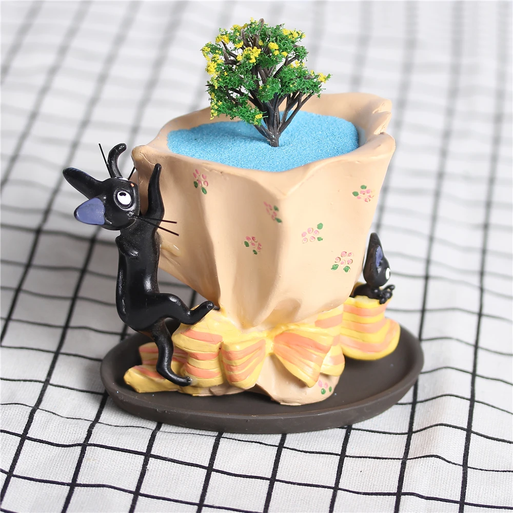 Dessin Anime Gigi Chat Noir Et Boutquet Resine Pot De Fleur Cactus Plantes Succulentes Pot De Fleurs Conteneur Petit Animal Jardiniere Avec Plateau Aliexpress