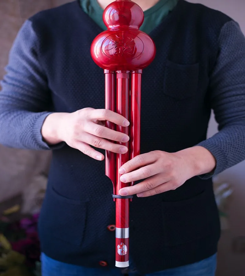 Handmand Смола Hulusi флейта улучшенные басы D AGF E тон Hulusi двухцветные народные китайские Музыкальные инструменты профессиональный Flauta