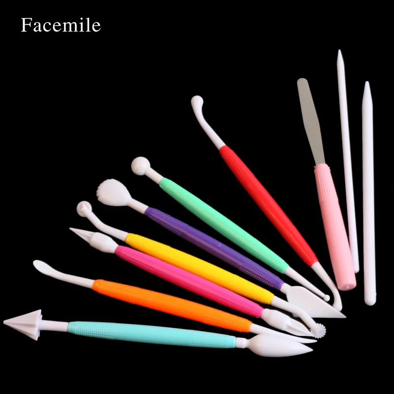 

10pcs/set Muticolor DIY Cake Fondant gumpaste Decorating Modeling Tools Set Baking & Pastry Tools 01012 Gift