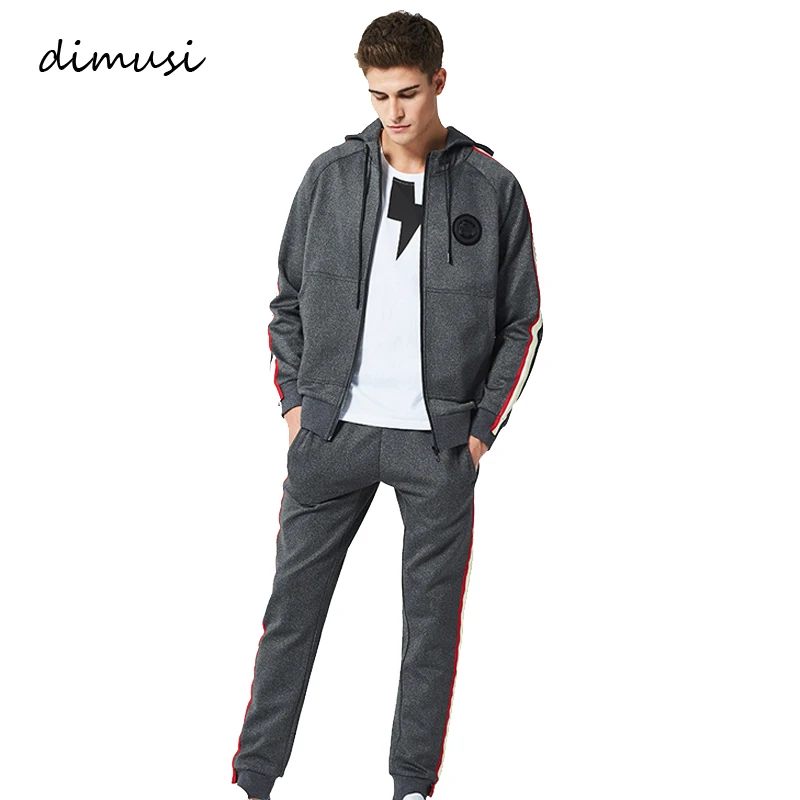 DIMUSI, весенне-осенние мужские комплекты, модный спортивный костюм, толстовка+ спортивные штаны, Мужская одежда, комплекты из 2 предметов, тонкий спортивный костюм, толстовки, пальто