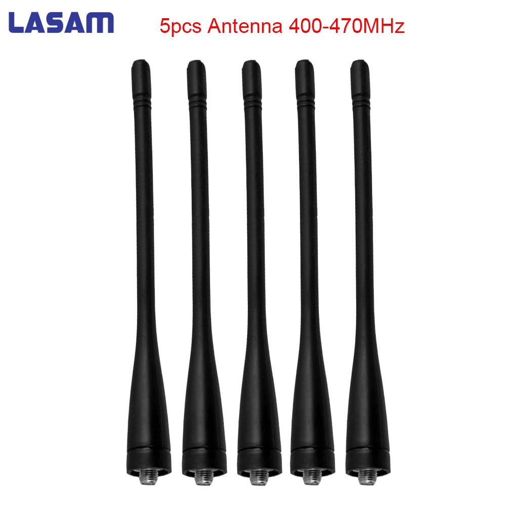 LASAM 5 шт. новая Оригинальная UHF 400-470 МГц антенна SMA для Kenwood TK-3207G TK3207 TK-3180 TK-3200 TK-3202