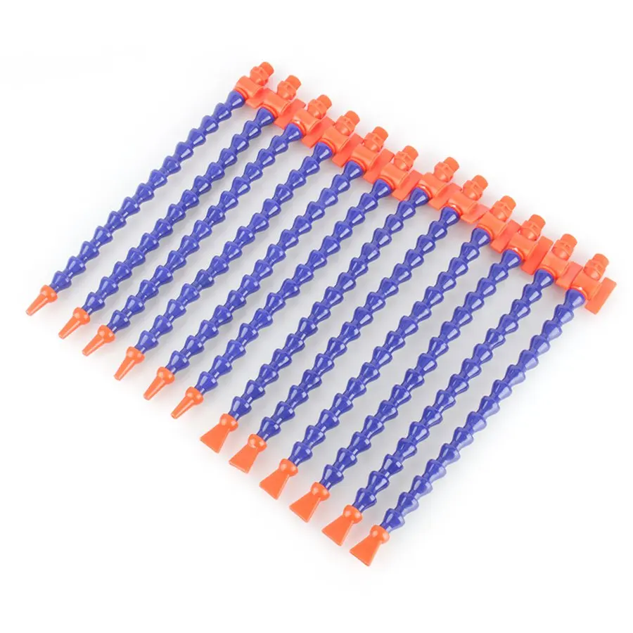 

VBESTLIFE 12pcs 1/4" Nozzle Plastic Flexible Water Oil Coolant Pipes Hoses with Switch CNC Machine Lathe Milling Cooling Tube