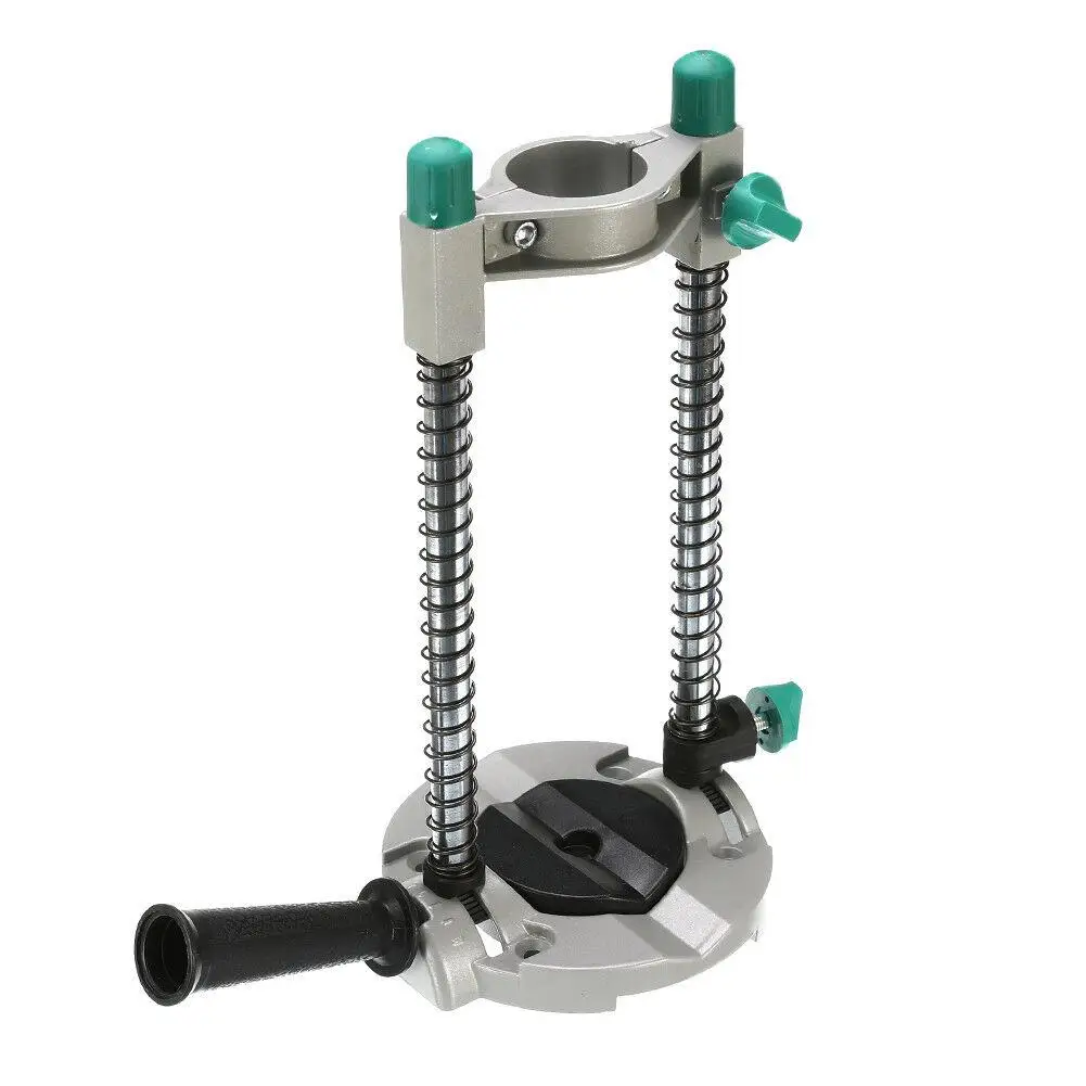 

Precision Drill Guide Pipe Drill Holder Stand Drilling Guide with Adjustable Angle and Removable Handle DIY tool