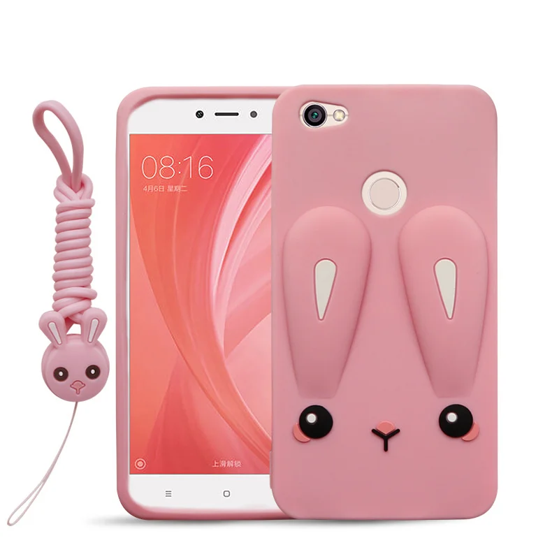 

Cartoon Case With Lanyard For Xiaomi Redmi Note 5A 5A Pro Case Cover Soft TPU Silicone Back Shell Bumper Protective Coque
