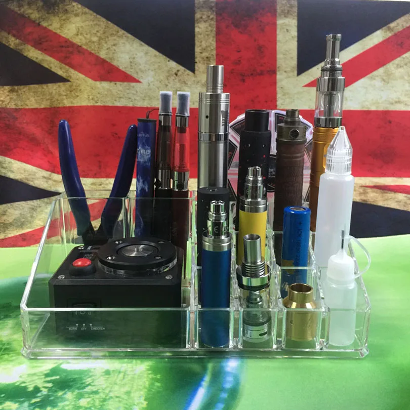 

E-XY Exhibition Rack Vape Box Mod Ego Bottle RDA RBA Atomizer Battery Shop Dispay Storage Shelf holder Receive Case Accessories