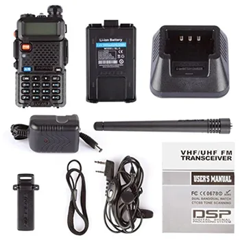 

Walkie Talkie UV-5R 10km Two Way Portable Radio Station CB Ham Radio Set for hunting 7.4/5W HF FM Transceiver 128CH 5W Baofeng