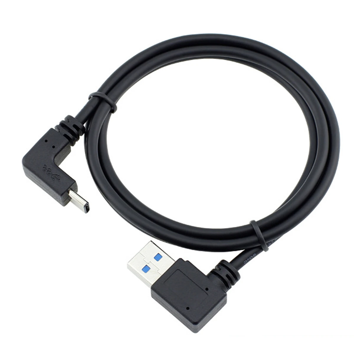

CYDZ USB-C USB 3.1 Up & Down Angled to 90 Degree Left Angled A Male Data Cable for Tablet & Cell Phone
