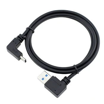 

Jimier USB-C USB 3.1 Up & Down Angled to 90 Degree Left Angled A Male Data Cable for Tablet & Cell Phone