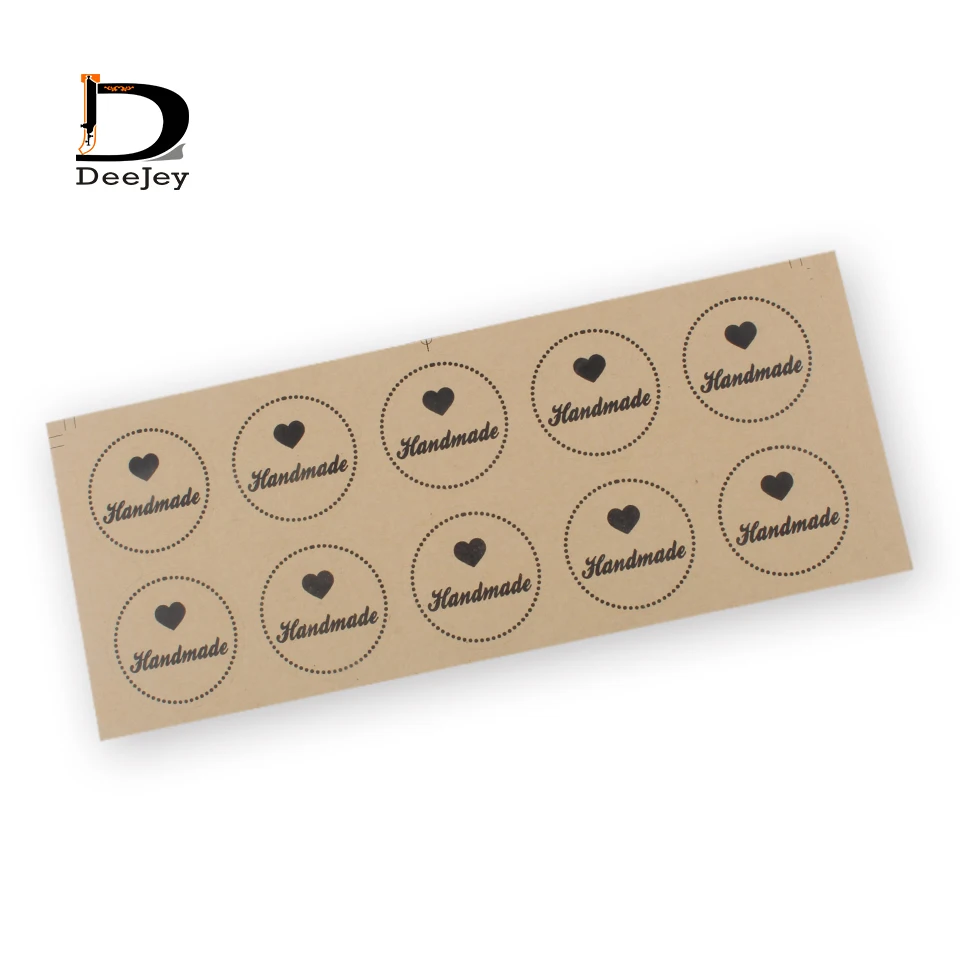 

Stock kraft paper sticker Thank you gift packing seal stickers 600pcs lot